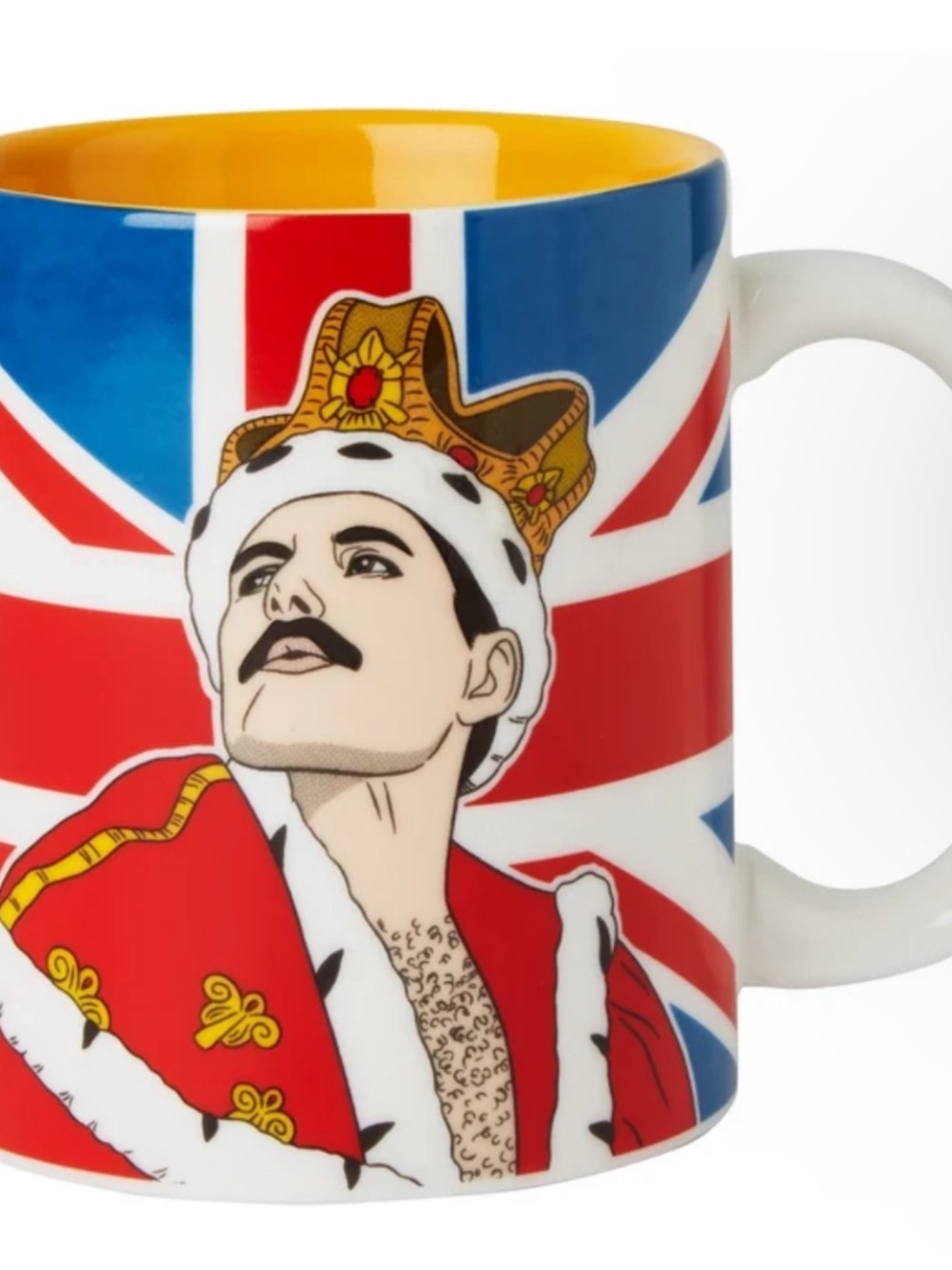 Freddy Mercury Red & Blue King Portrait Ceramic Mug - Brand: